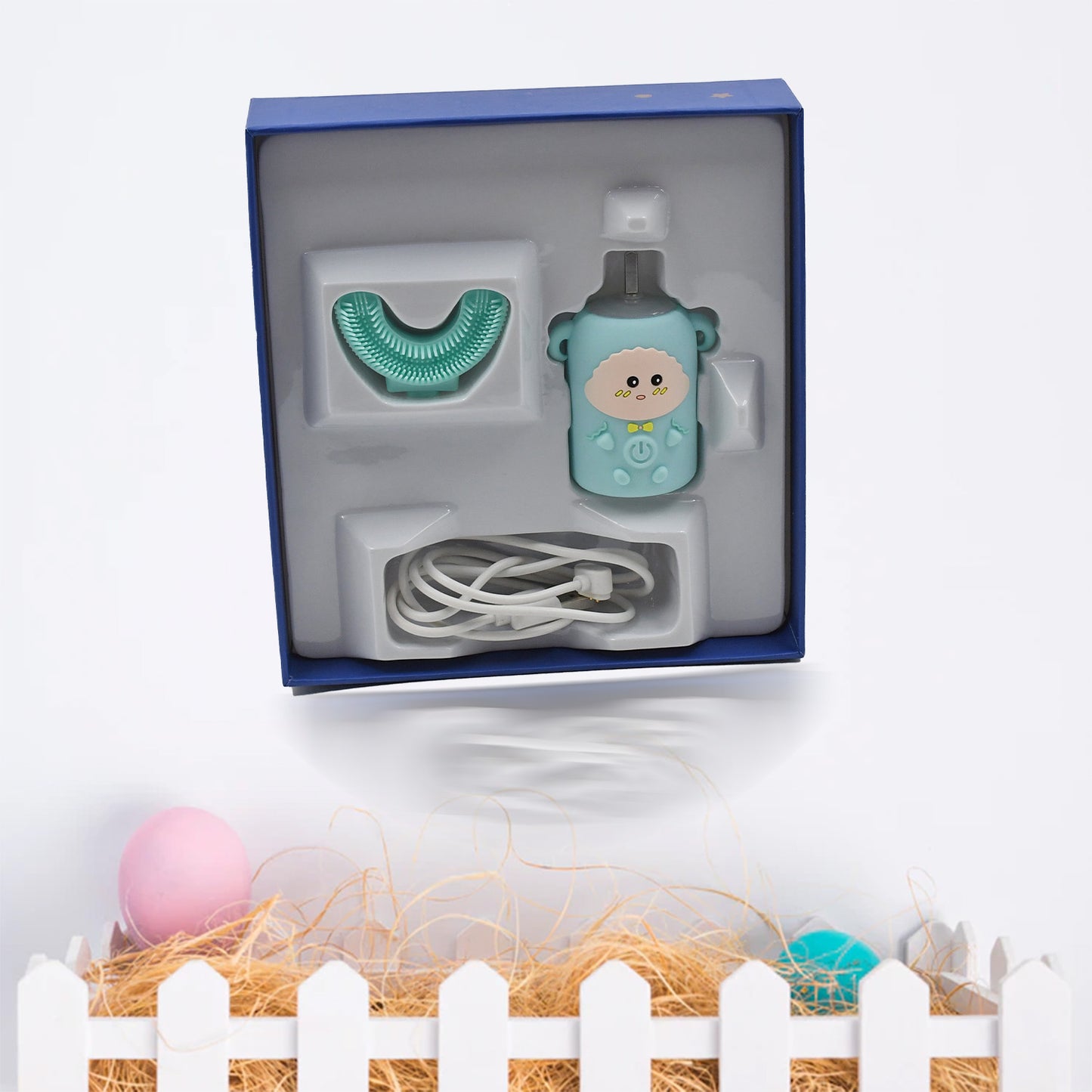 6892 Electric Toothbrush With Light Music Kids U-shaped 360 Usb Rechargeable Plastic Automatic Toothbrush Portable Adjustable Cleaning Whitening Toothbrush With Usb Charging Function Plastic + Abs For Kids