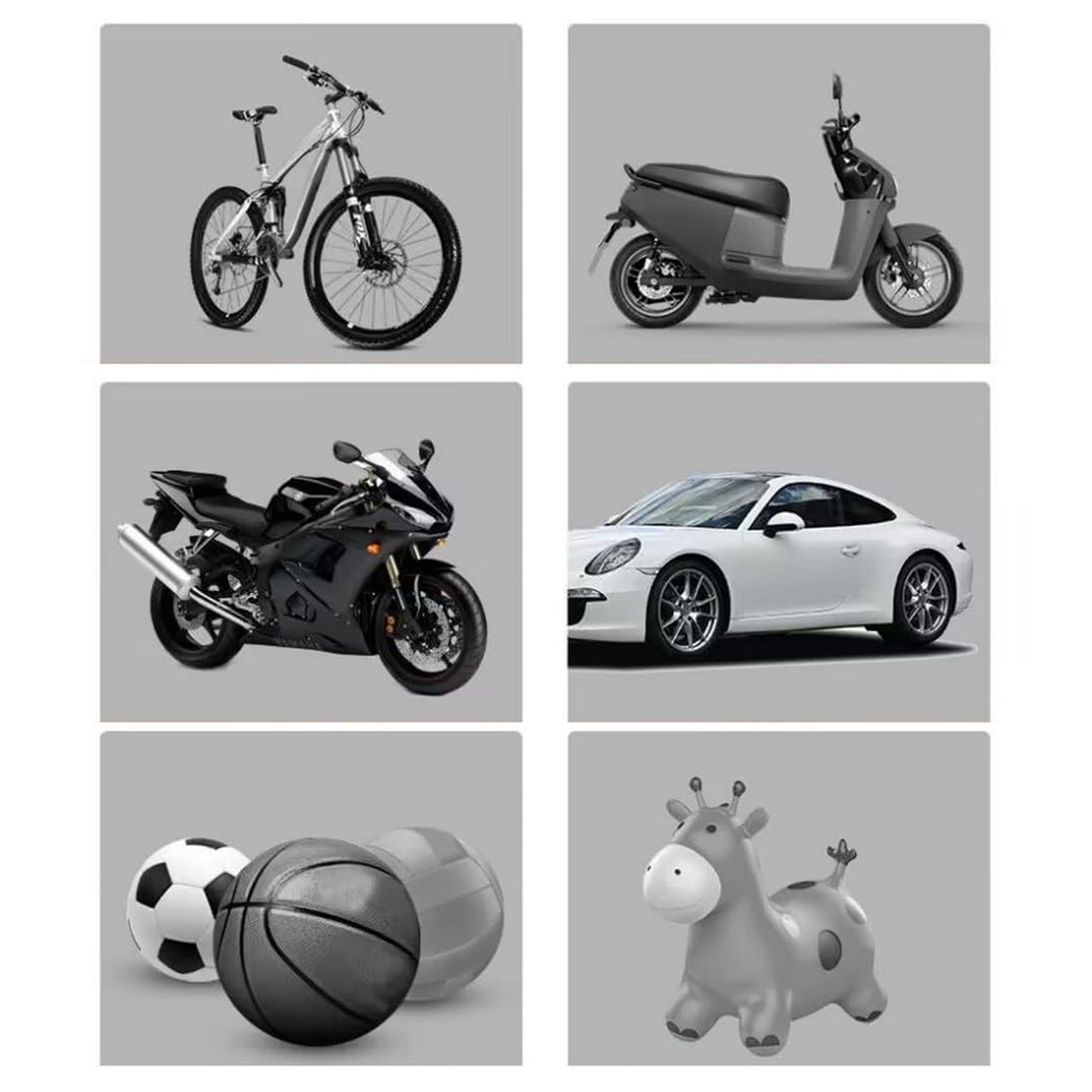 Foot Portable High Pressure Double-cylinder Air Pump (1 Pc)