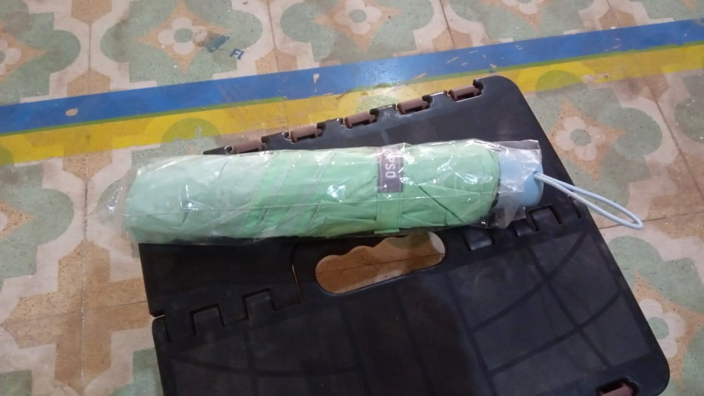 8564 3 Fold Manual Open Umbrella Windproof Sunproof Rainproof With Sturdy Steel Shaft Easy To Hold Carry Umbrella For Women Men Kids (1 Pc)