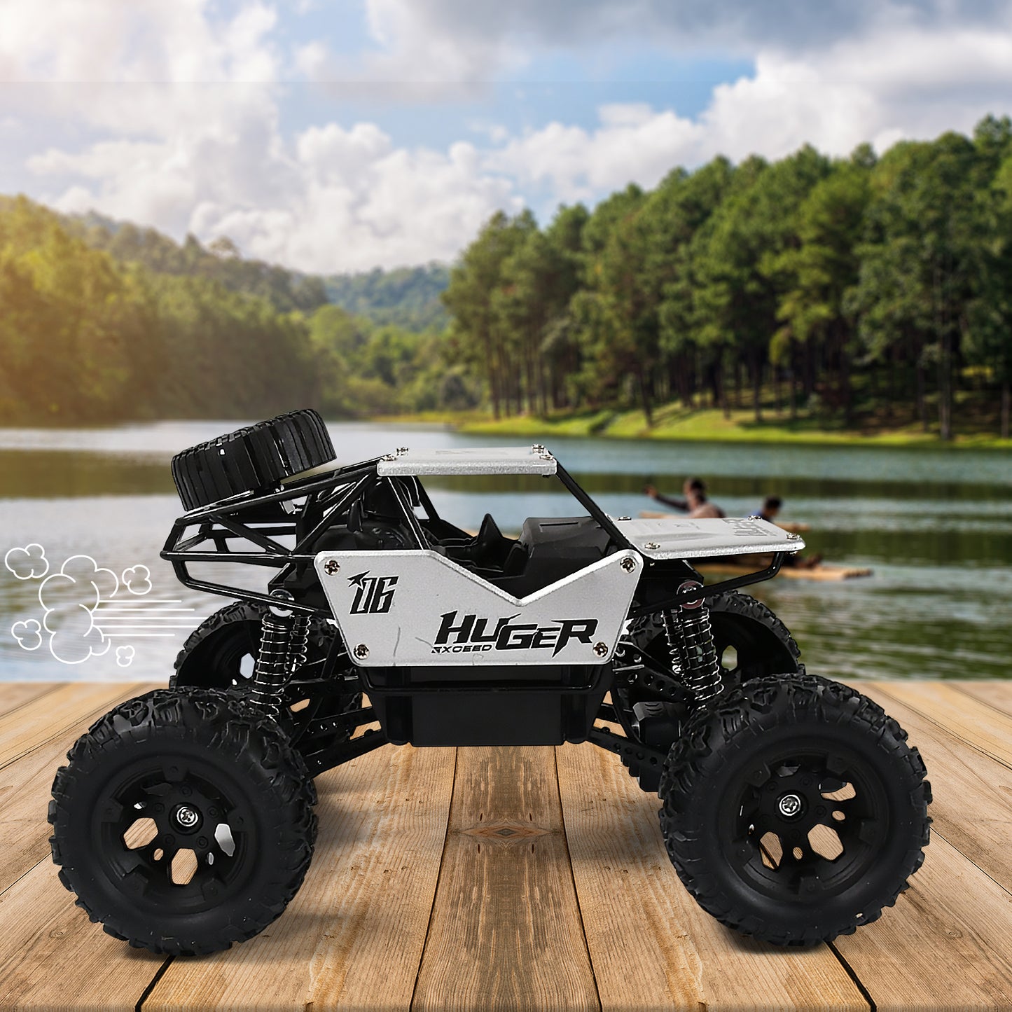 17816 118 Scale Rock Crawler Monster Rc Truck All Terrain Stunt Racing Car Rechargeable Indoor Outdoor Toy Car