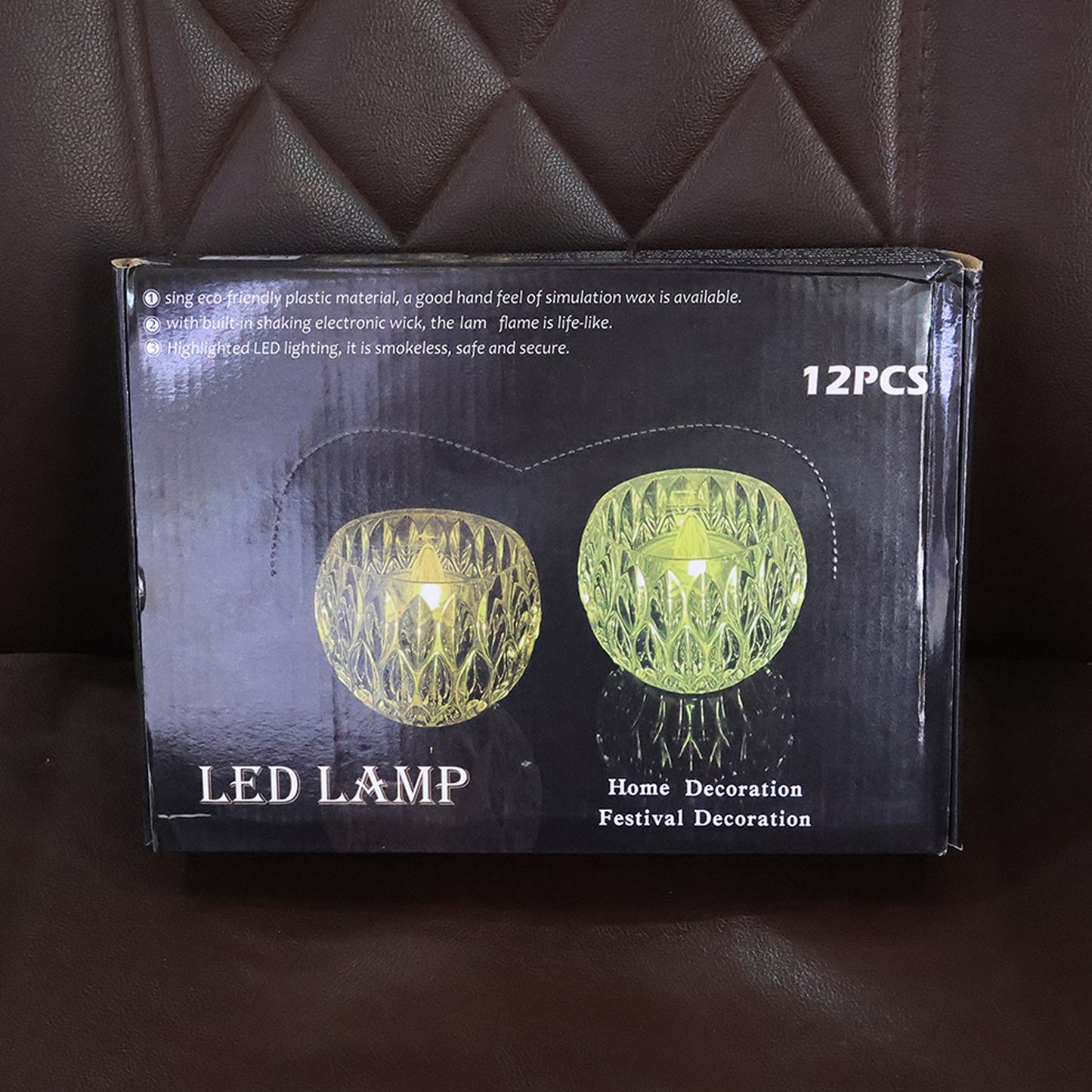 Set Of 12 Crystal Style Led Decorative Lamps Candle