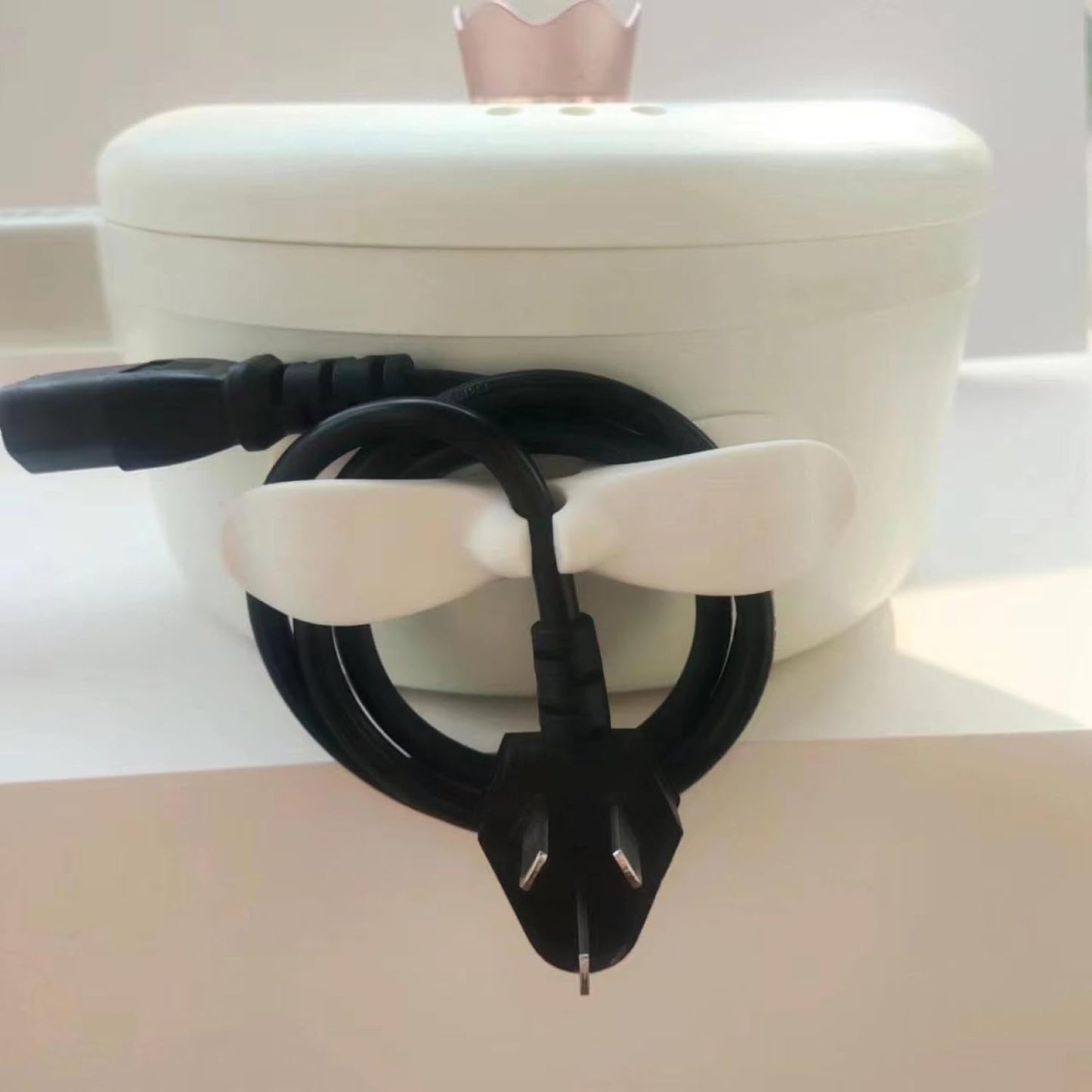 12657 Power Plug Holder Organizer For Appliances Tidy Cord Winder Cable Organizer Self Adhesive Wire Wrap Holder For Coffee Maker Pressure Cooker Etc (1 Pc 8x3 Cm)