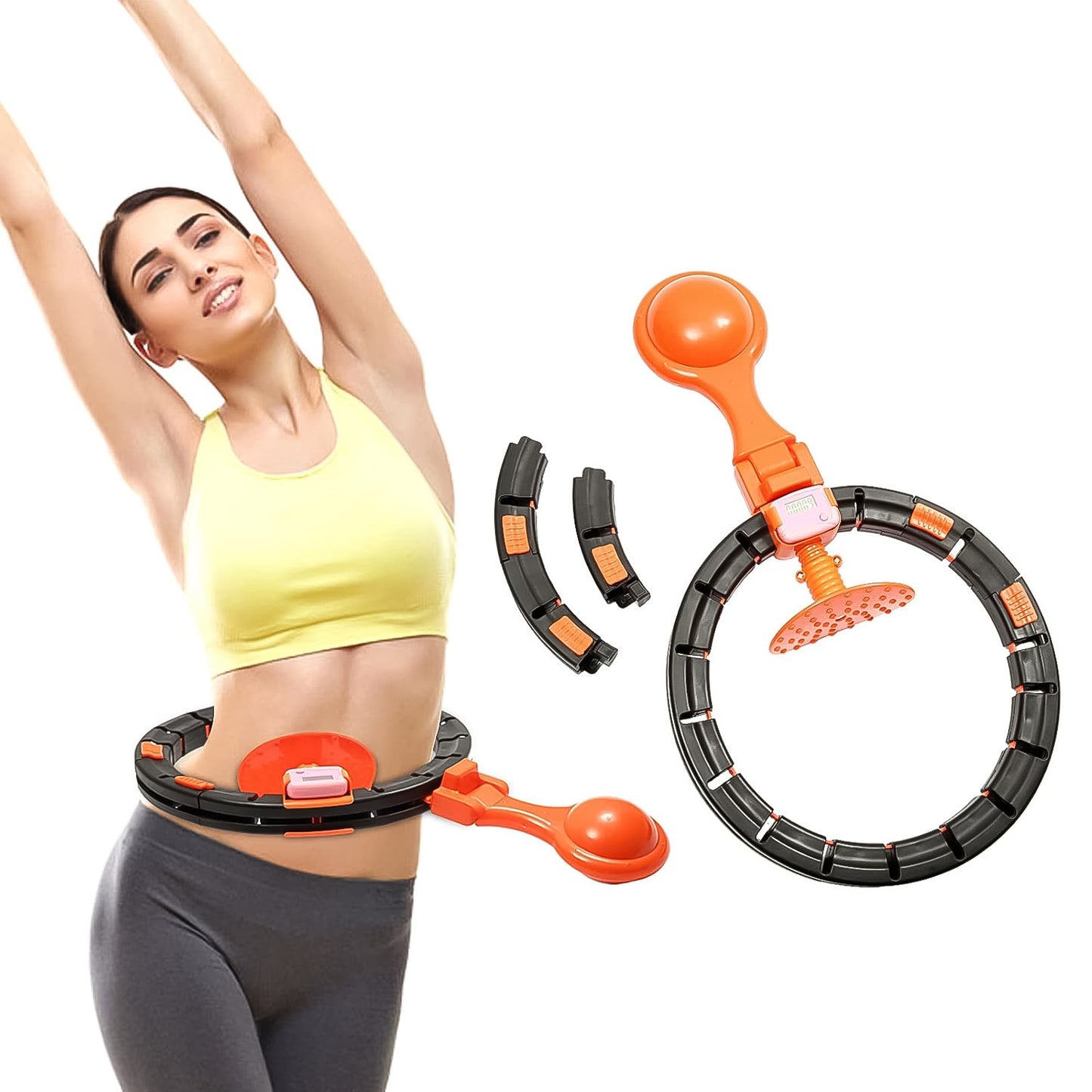 Smart Fitness Hula Hoops With Spinning Ball And Intelligent Counter (1 Pc Loose)