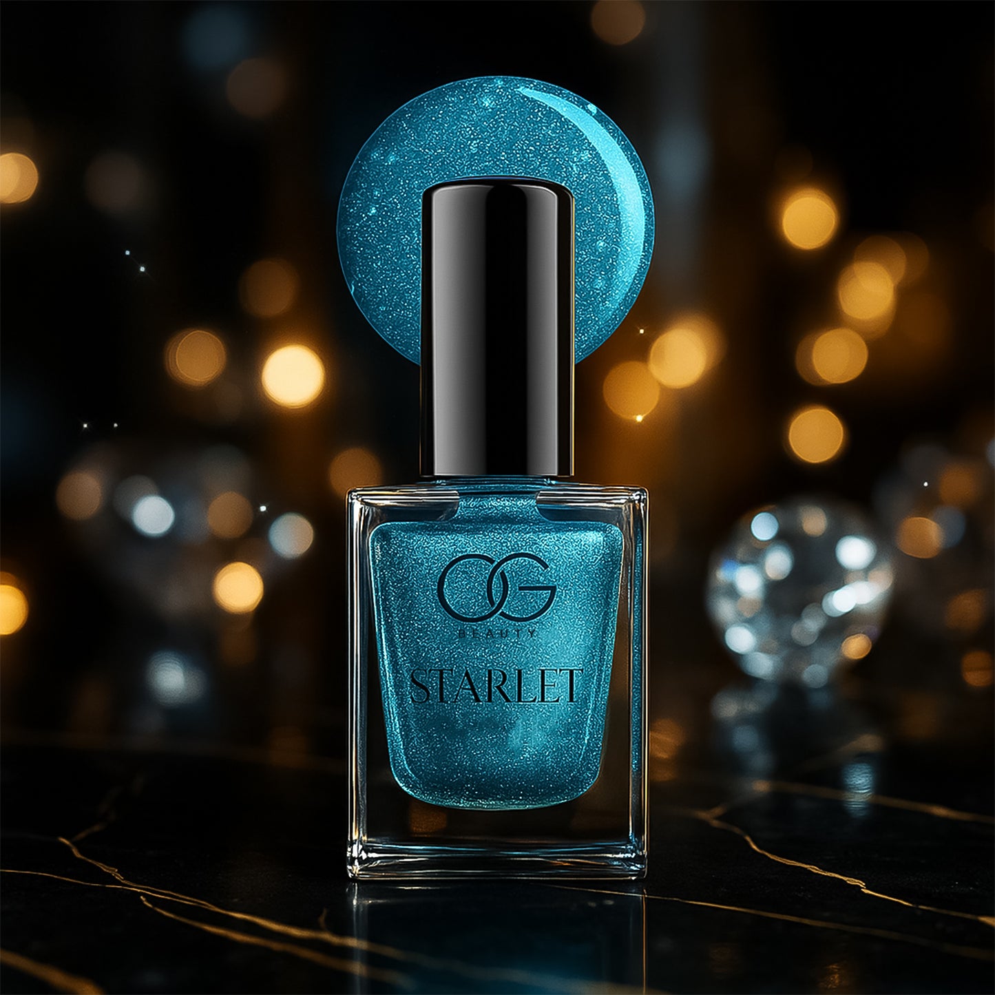 Og Beauty Aqua Bluebell Starlet Glitter Nail Paint (10 Ml 1 Pc)
