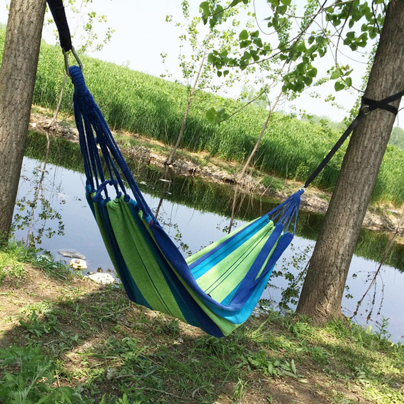 280*80cm Camping Portable Outdoor Hammock Folding Single Hanging Canvas Hammock