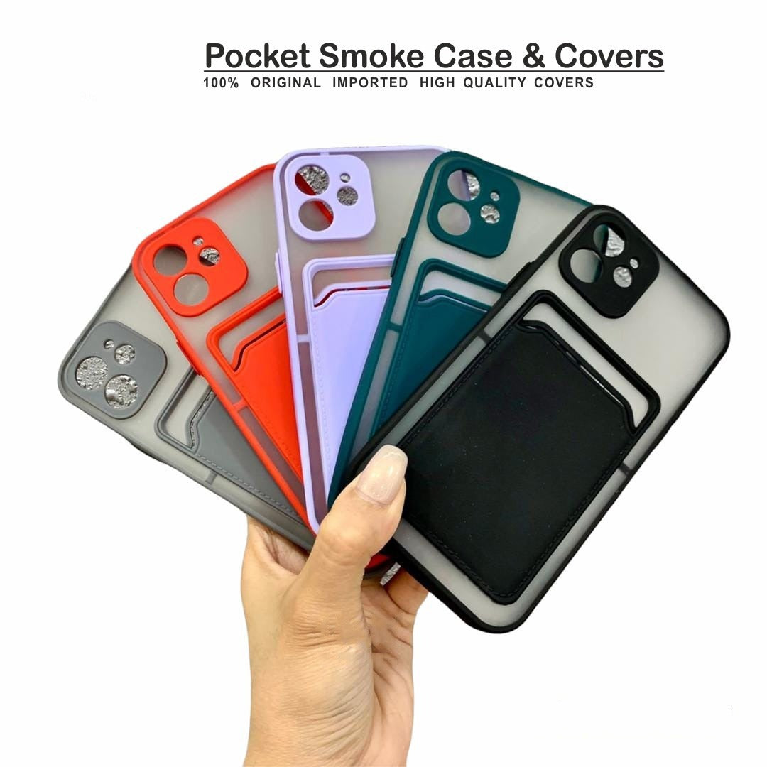 23745 Card Holder Pocket Camera Protection Smoke Back Cover Back Cover With Pocket Man Woman Covercase Dual Protection Case Unique Case