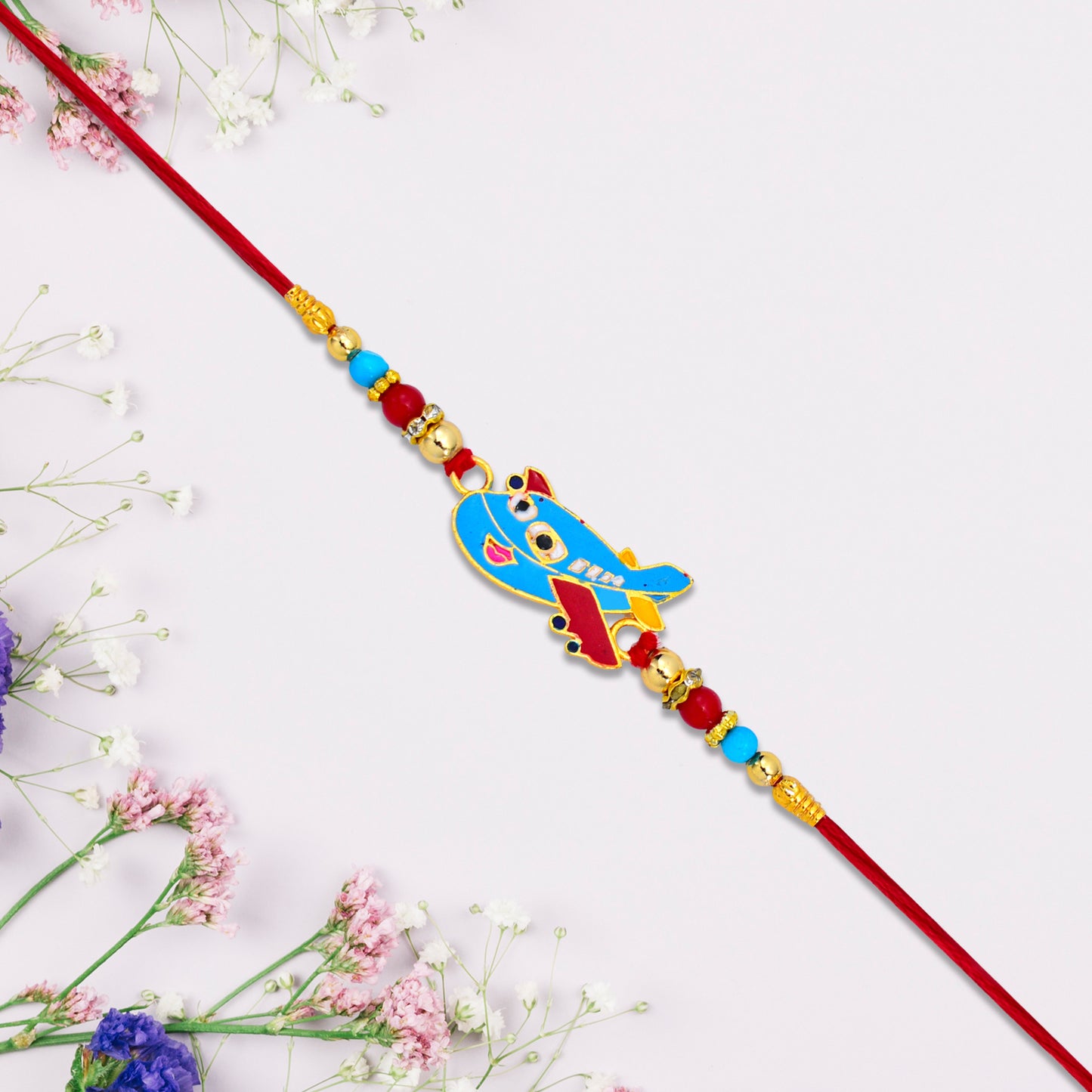 Kids Rakhi With Cartoon Airplane Design