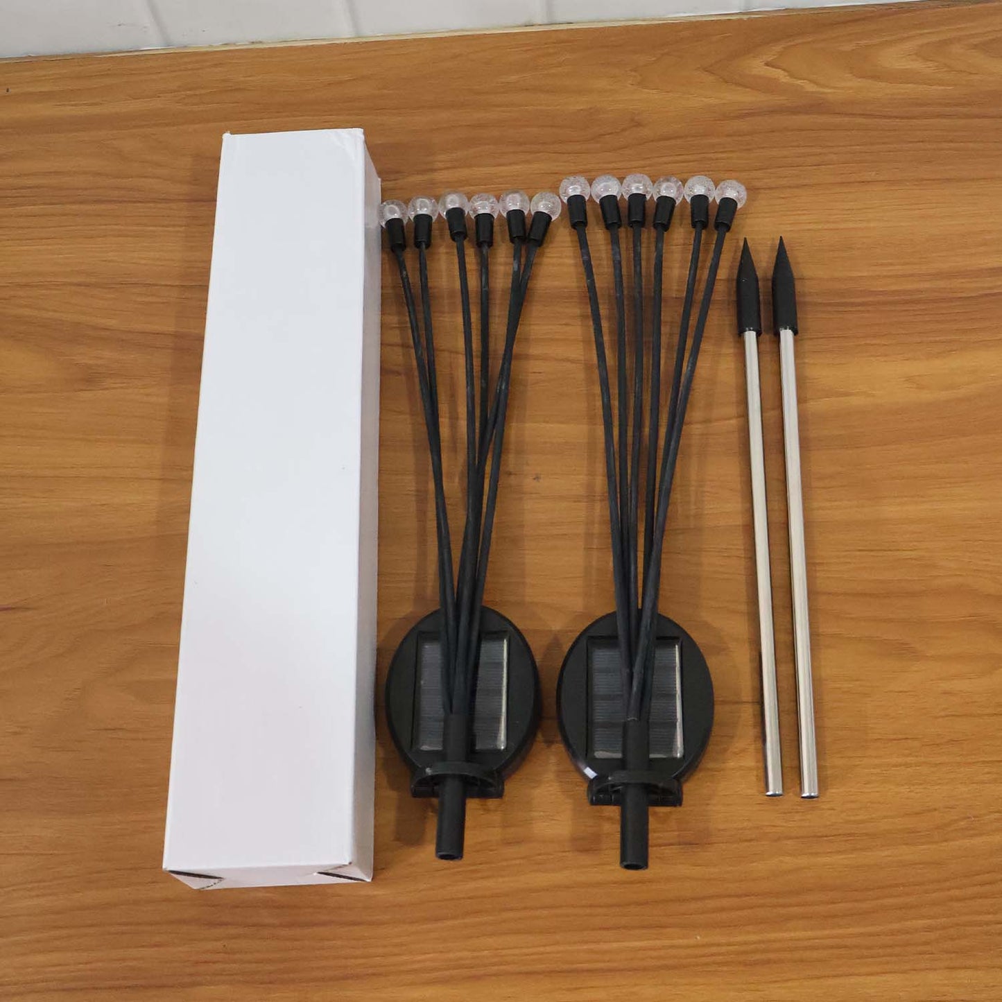 2 Pc Solar Led Garden Stake Firework Lights