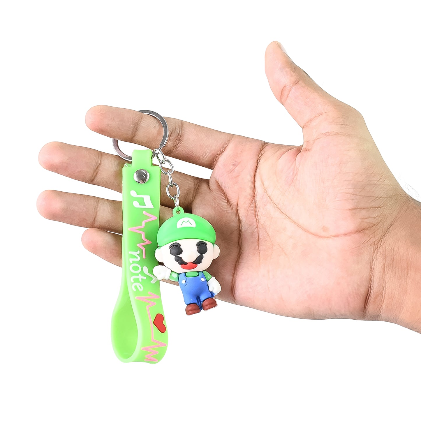 Cute Cartoon Silicone 3d Key Chain With Metal Hook Strap (Pack Of 1)