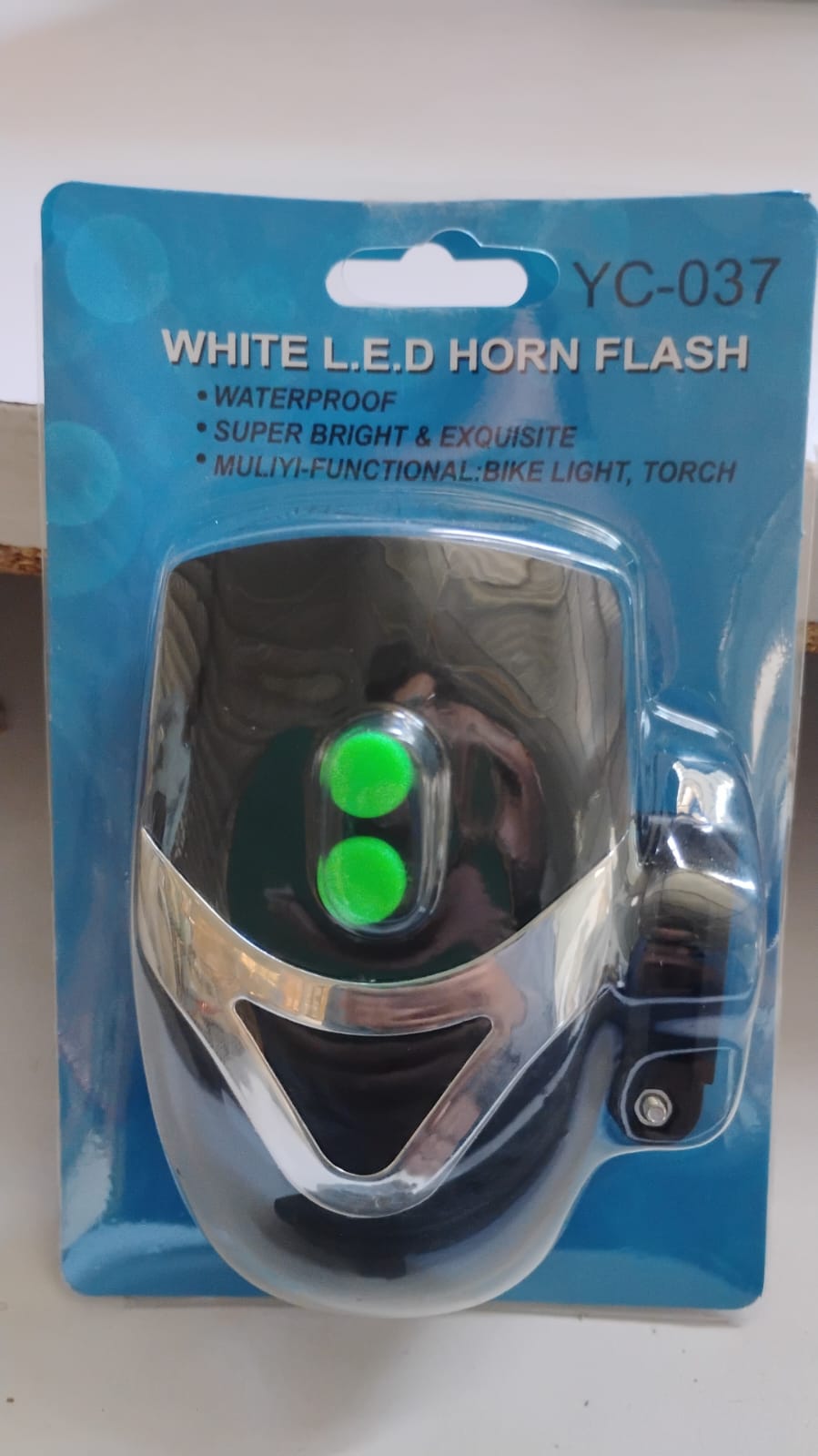Bicycle 3 Led White Headlight Lamp (1 Pc Battery Not Included)