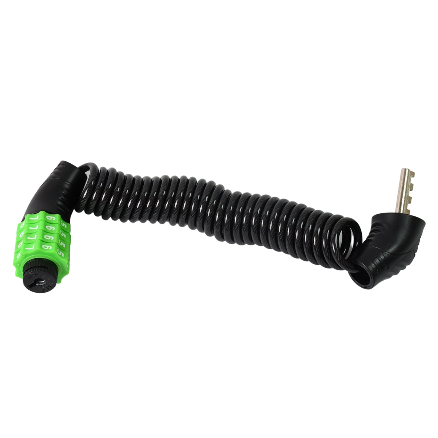 Spiral Cable Lock 4-digit Combination Code Bicycle Security Lock (1 Pc)