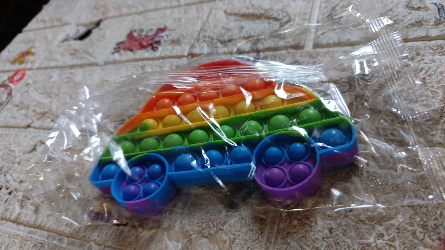 17652 Pop Fidget Toy Push Pop Bubble Fidget Sensory Toy For Kids And Adults Fidget Popper Stress Reliever Sensory Fidget Poppers (Butterfly Car Shape 1 Pc)