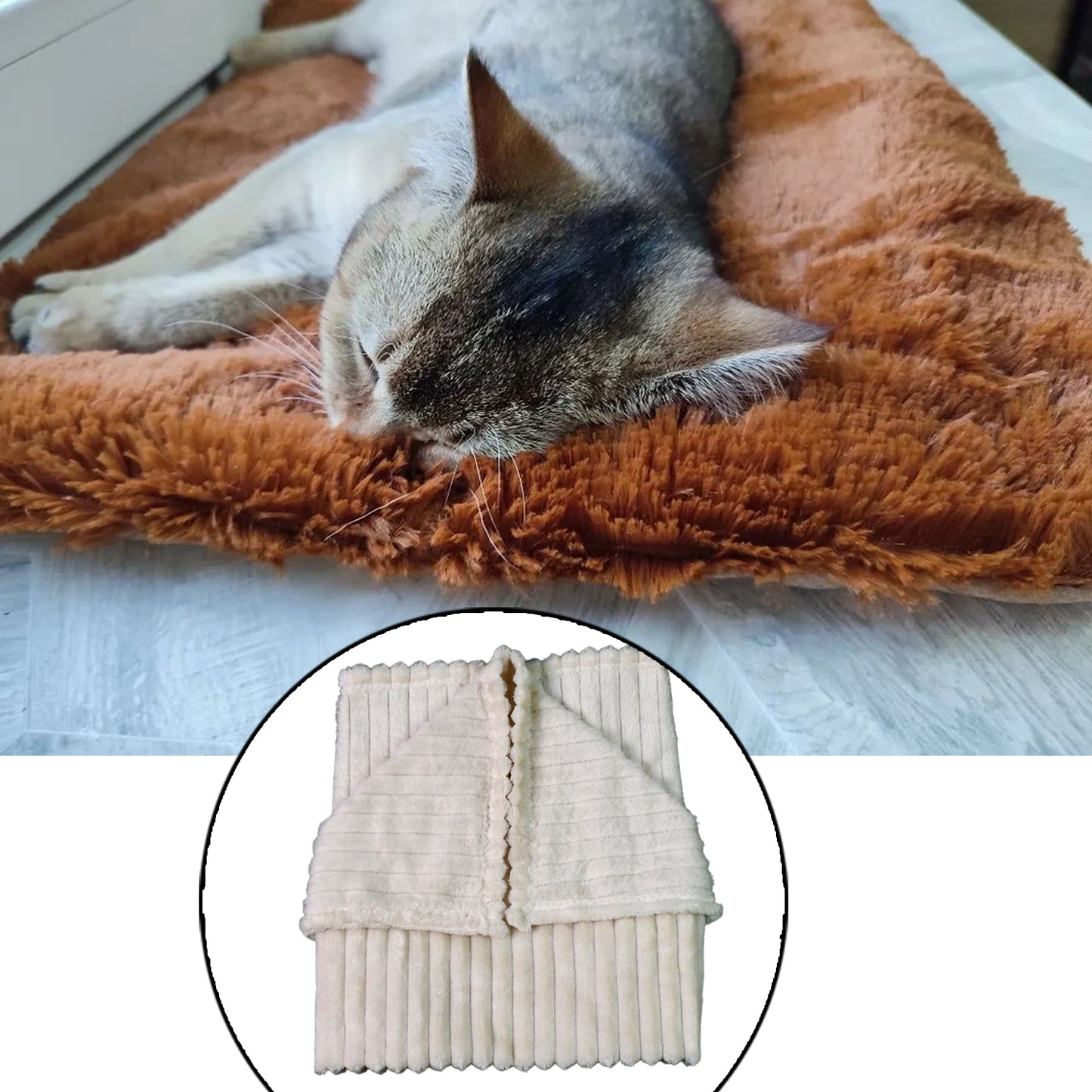 Pet Soft Cat Dog Blanket Towel Soft Warm Sleep Mat (7050 Cm 1 Pc Mix Color Design)