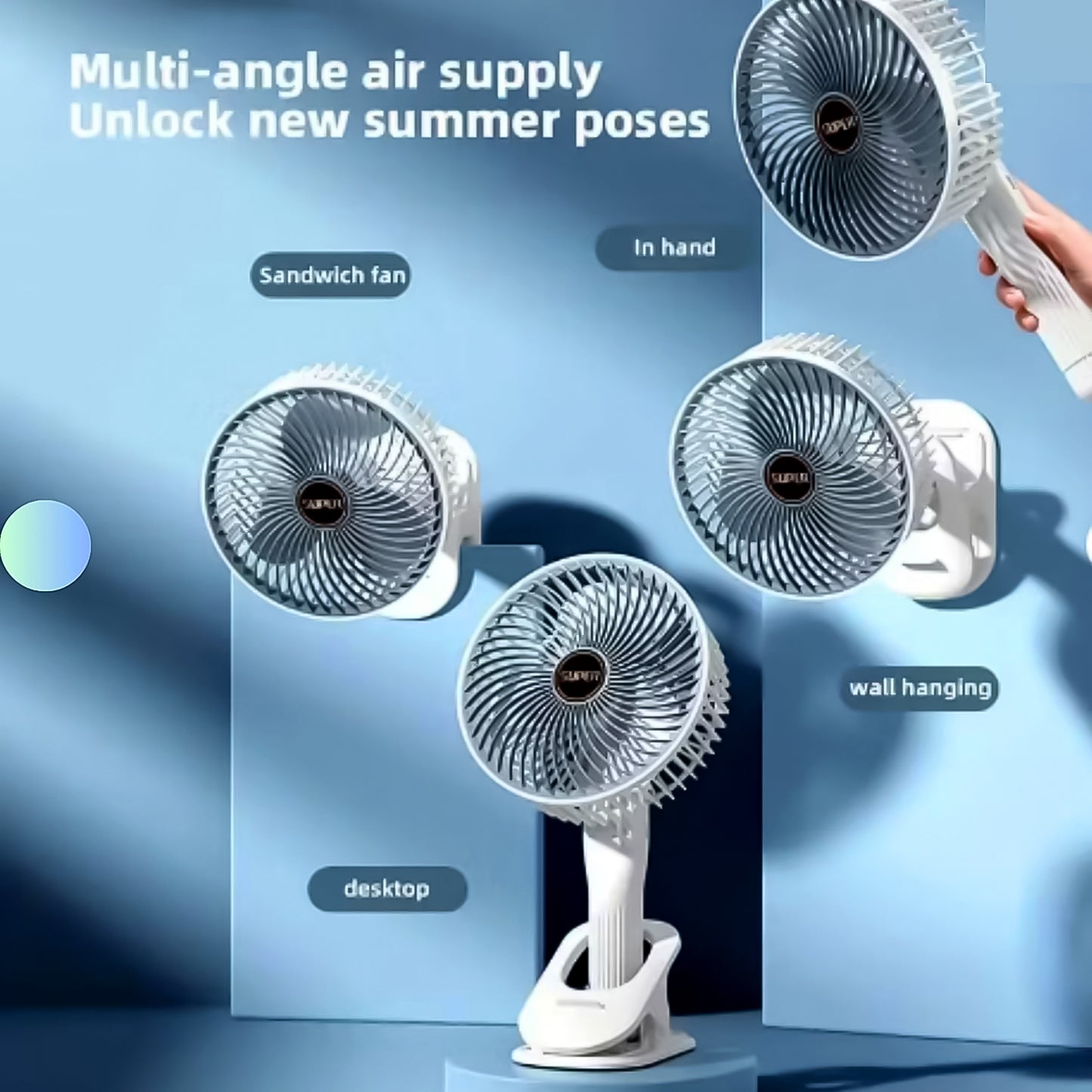 Multifunctional Usb Desk Fan Clipped Fan (1 Pc With Color Box)