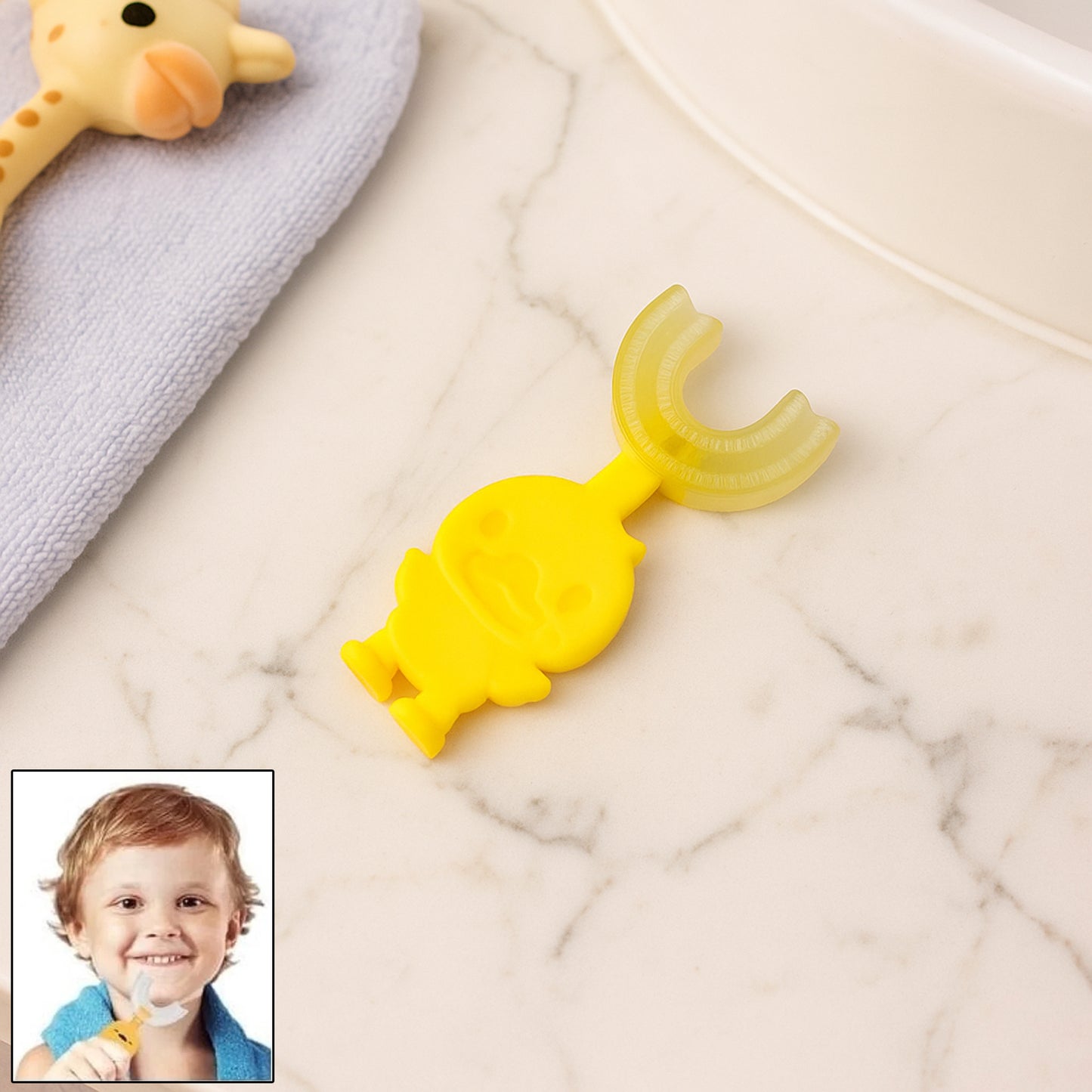 Cute Cartoon Duck U-shape Baby Toothbrush (1 Pc Mix Color)