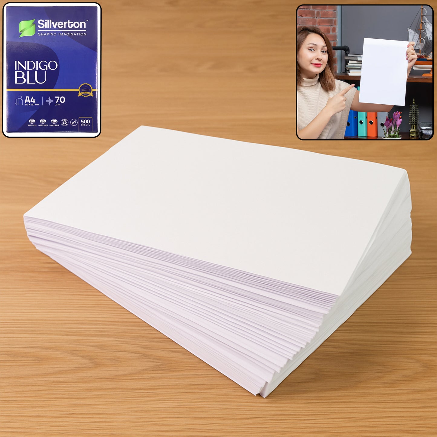 500 Sheets A4 Size Multipurpose Copier Paper 70 Gsm High Bright White Printing Paper