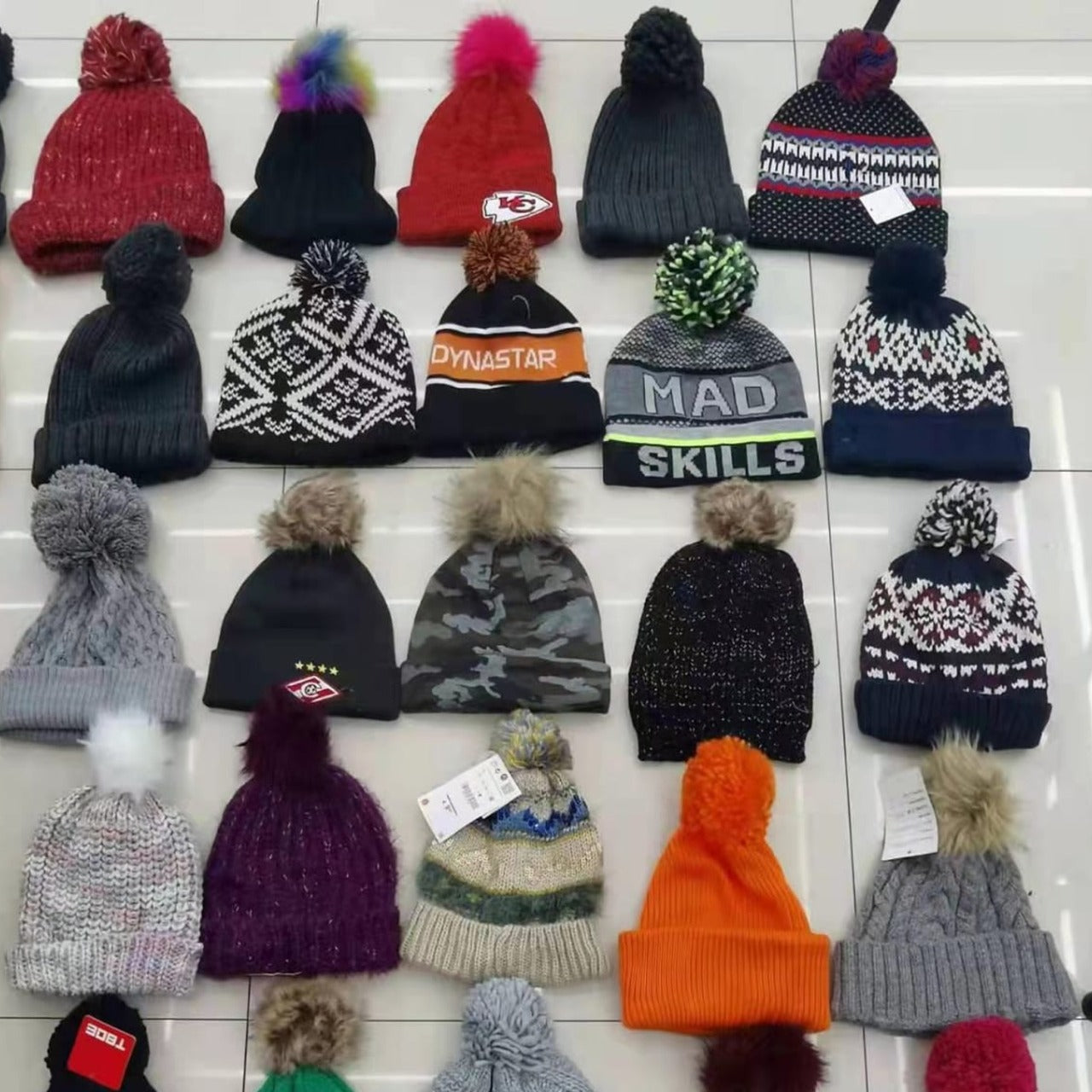 6250 Cap For Winter Woolen Knitted Black Inside Fur Caps