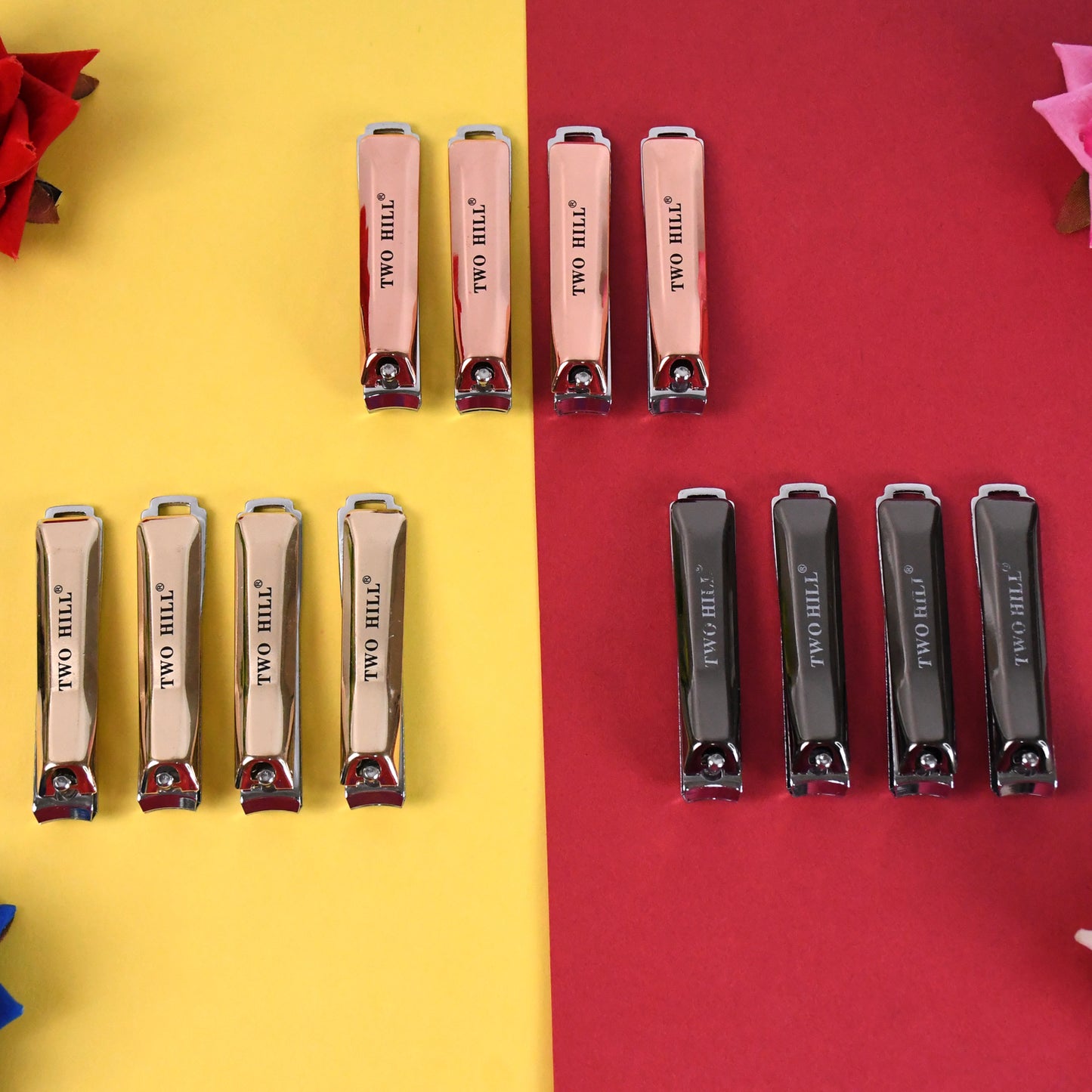 Stainless Steel Cute Nail Clipper With Nail Catcher Nail File (12 Pcs Set Mix Design)