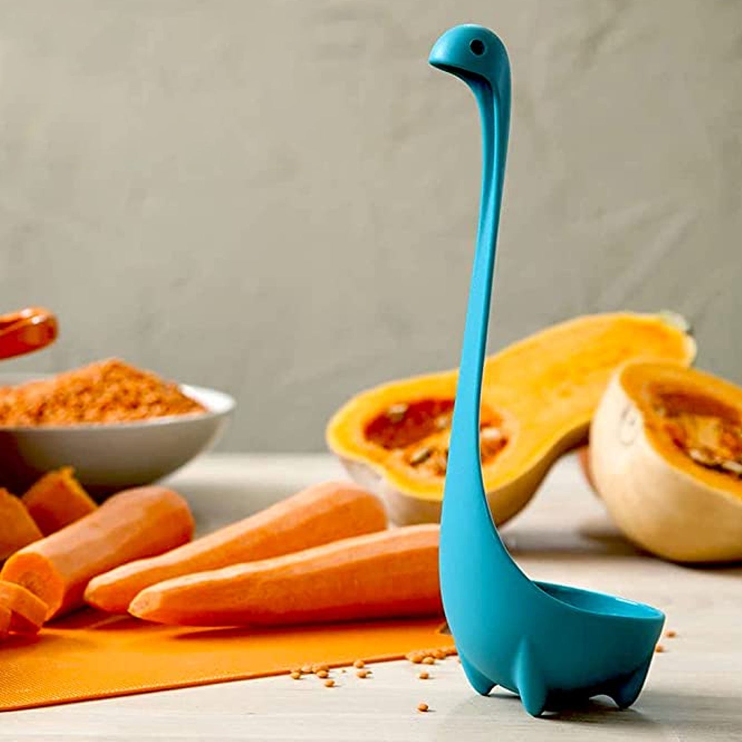 5871 Soup Spoon Creative Long Handle Standing Loch Ness Monster Colander Spoon Dinnerware Cooking Tools Kitchen Accessories