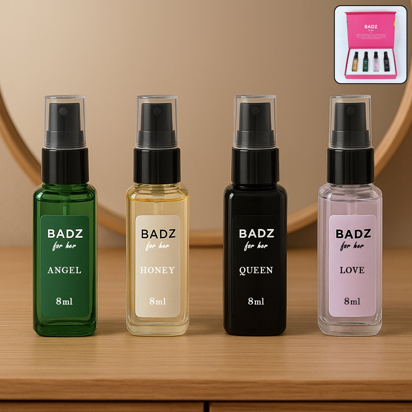 Mini Perfume Spray 8ml (Mix Fragrance 4 Pc)
