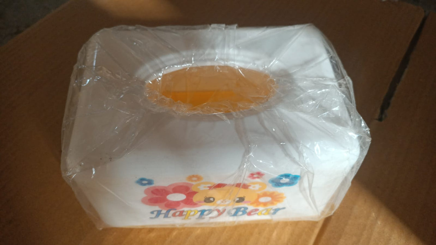 Modern Plastic Tissue Paper Holder Napkin Dispenser For Office Living Room Bedroom Night Stand Desk