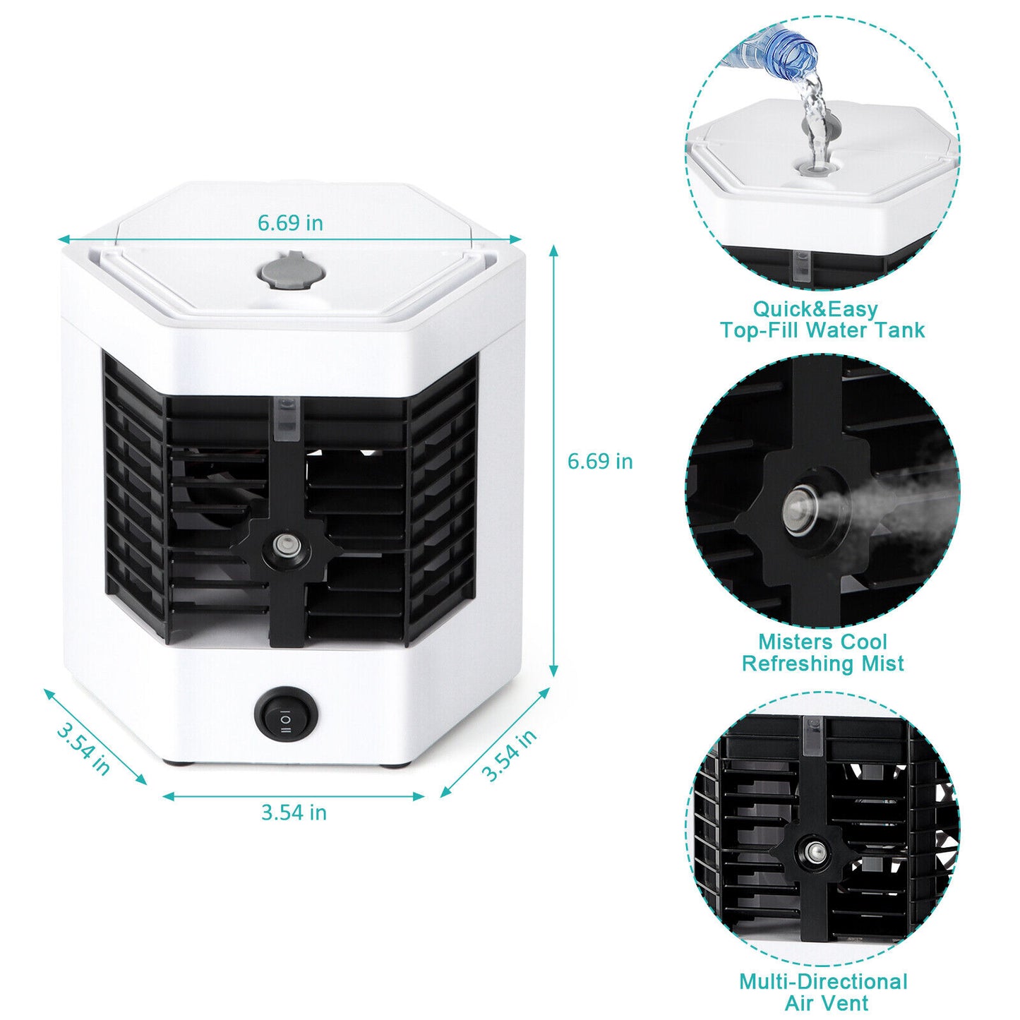 1488 Mini Air Conditioner Arctic Cooler Air Cooler Humidifier Mini Portable Air Cooler Fan Arctic Air Personal Space Cooler The Quick Easy Way To Cool Any Space Air Conditioner