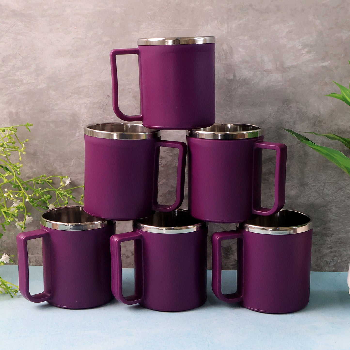Supermom Stainless Steel Inner Coffee Mug Set (200ml 6 Pc)
