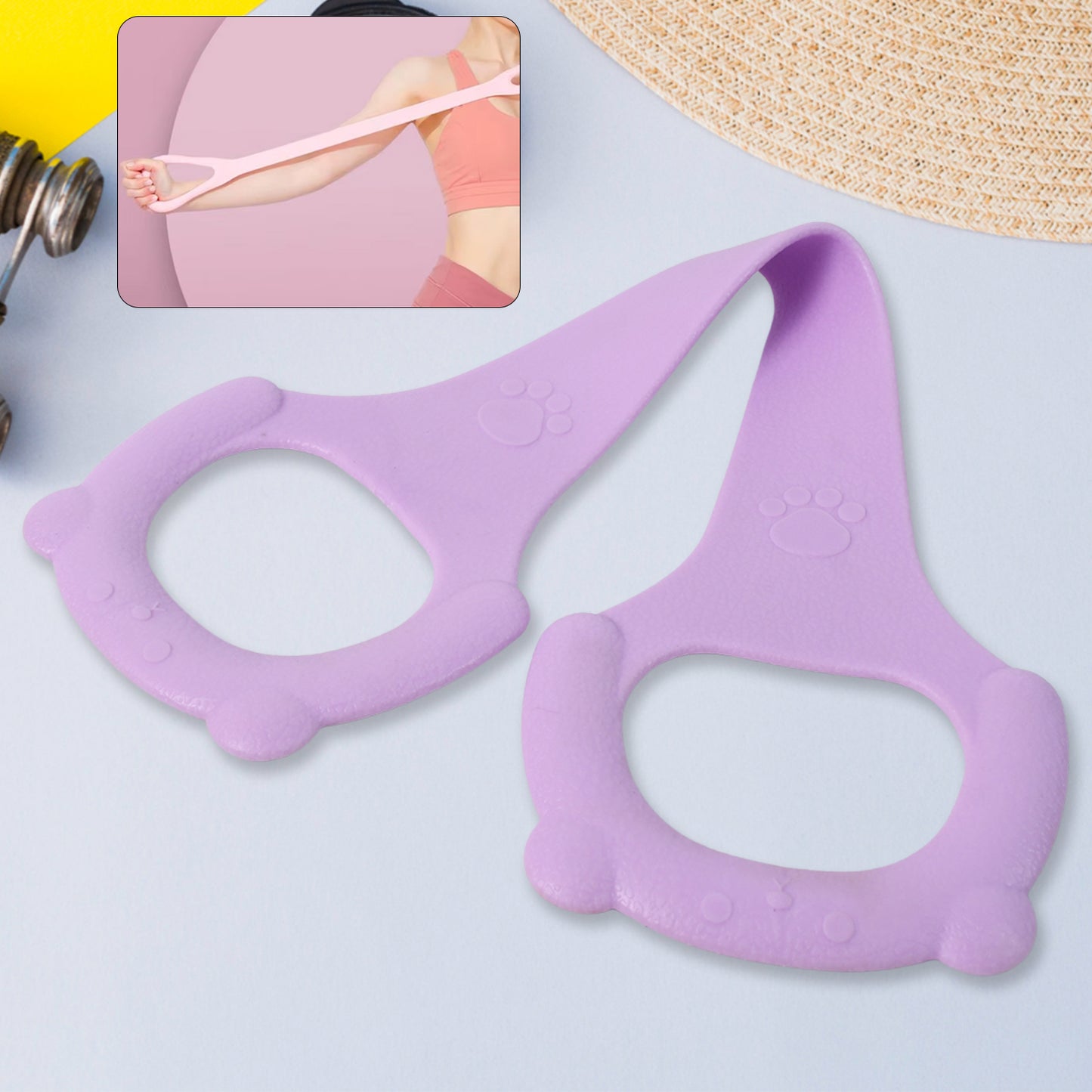 Silicone Yoga Pull Rope Chest Expander Silicone Resistance Bands (1 Pc)