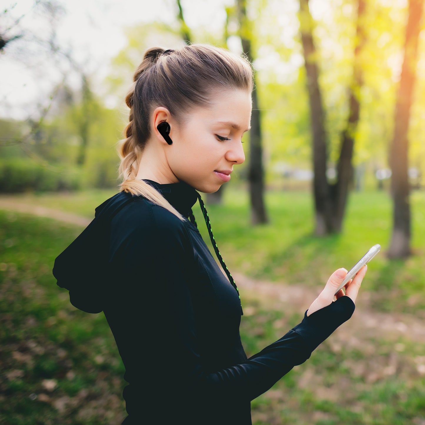 6707 M28 Earbuds Max Bluetooth Gaming Headset With Lighting Ear Buds 5.1 Earbuds Black