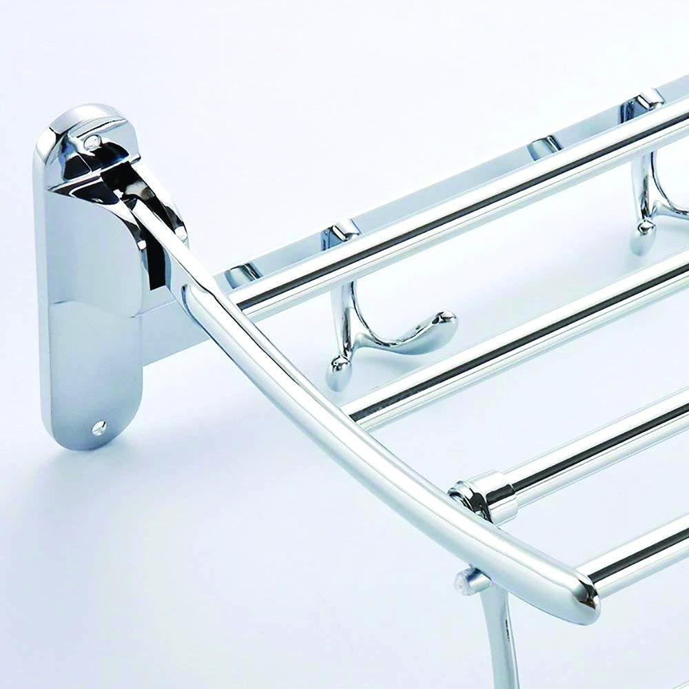 0491 Stainless Steel Folding Towel Rack Cum Towel Bar 18 Inch