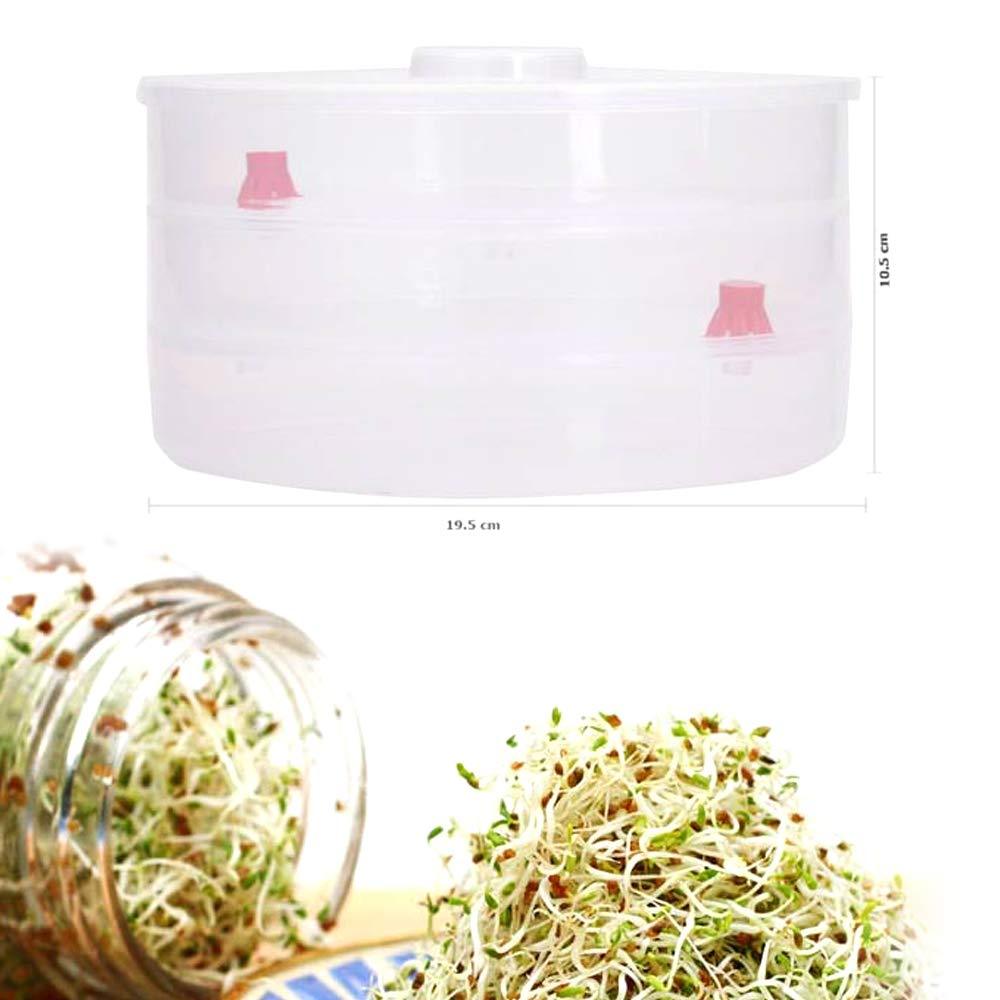 093 Plastic 3 Compartment Sprout Maker White