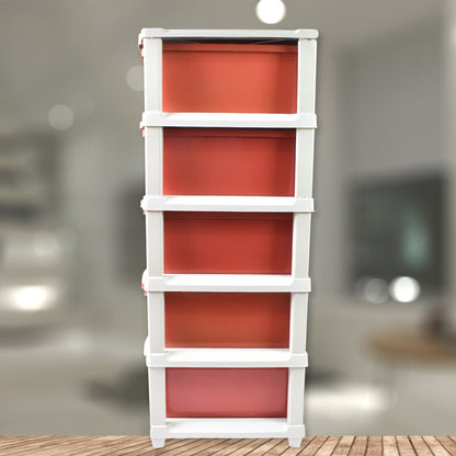 5-layer Plastic Drawer Storage Organizer Multi-purpose Cabinet (1 Pc)