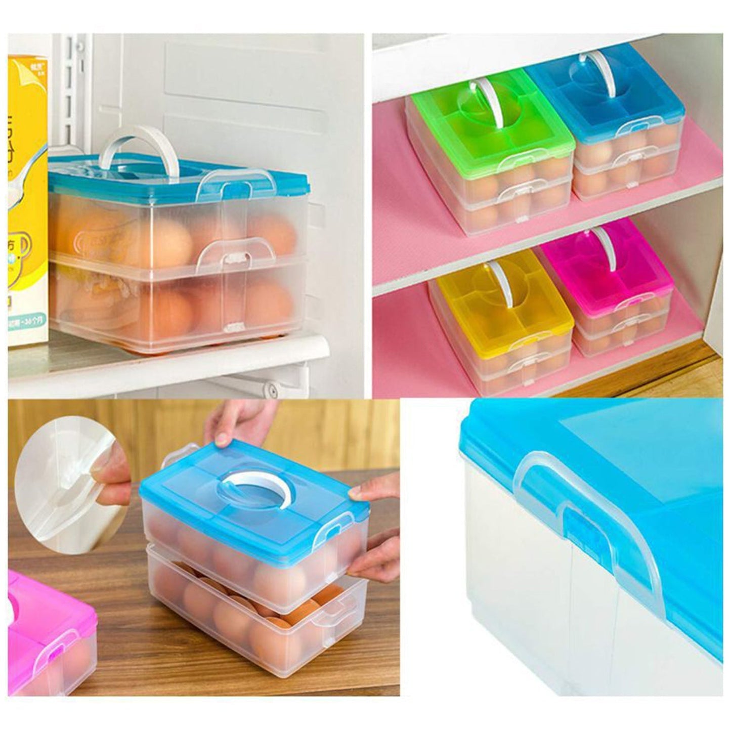 2263 Double Layer 24 Grid Egg Storage Box For Egg Storage Container