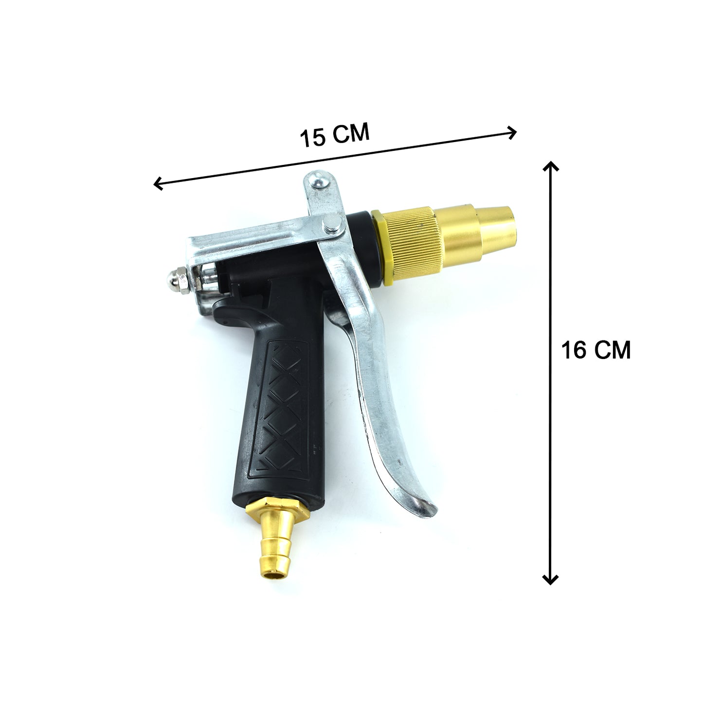 1608 Durable Gold Plated Metal Trigger Hose Nozzle Water Lever Spray