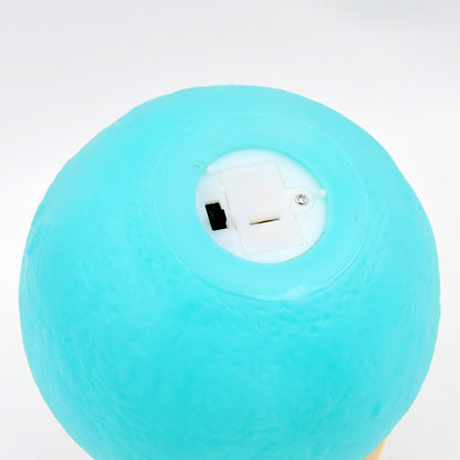 Moon Night Lamp Blue Color With Plastic Stand (15 X12 Cm  1 Pc)