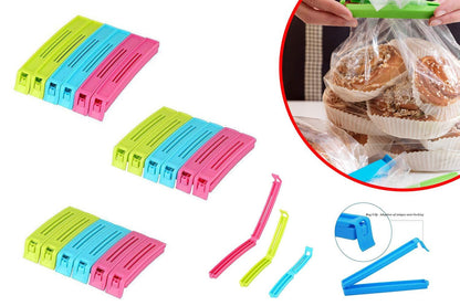 105 Plastic Snack Bag Clip Sealer Set (18 Pcs Multicolour)