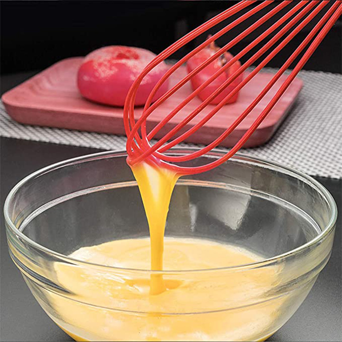 2930 Manual Whisk Mixer Silicone Whisk Cream Whisk Flour Mixer Rotary Egg Mixer Kitchen Baking Tool.