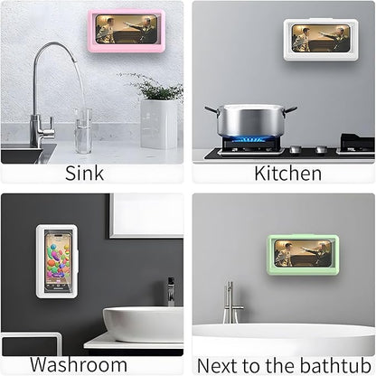 Shower Phone Holder | Waterproof Bathroom Mobile Phone Holder | Anti-Fog Case for Shower | Wall Mountable | 6.8 Inch Support Touch Screen Parent (Multicolor)