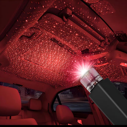 USB Star Projector Night Light, Car Roof Lights, Portable Adjustable Romantic Interior Car Lights, Portable USB Night Light Decorations for Car