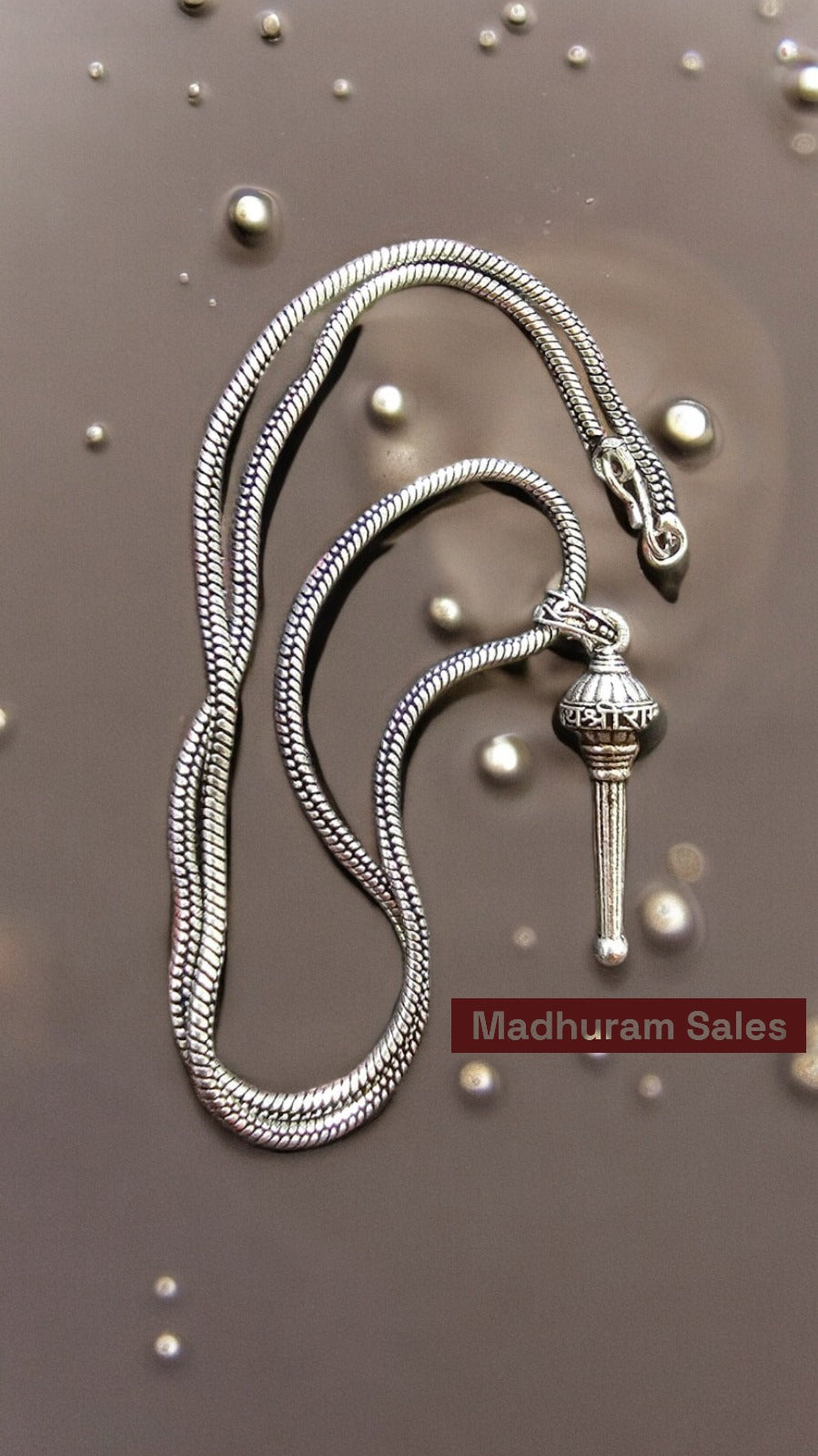 Hanuman Ji Bajarangbali Gada Pendant with Chain Jewelry for Men & Women