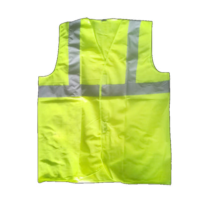 7437 Green Safety Jacket For Having Protection Against Accidents Usually In Construction Areas.