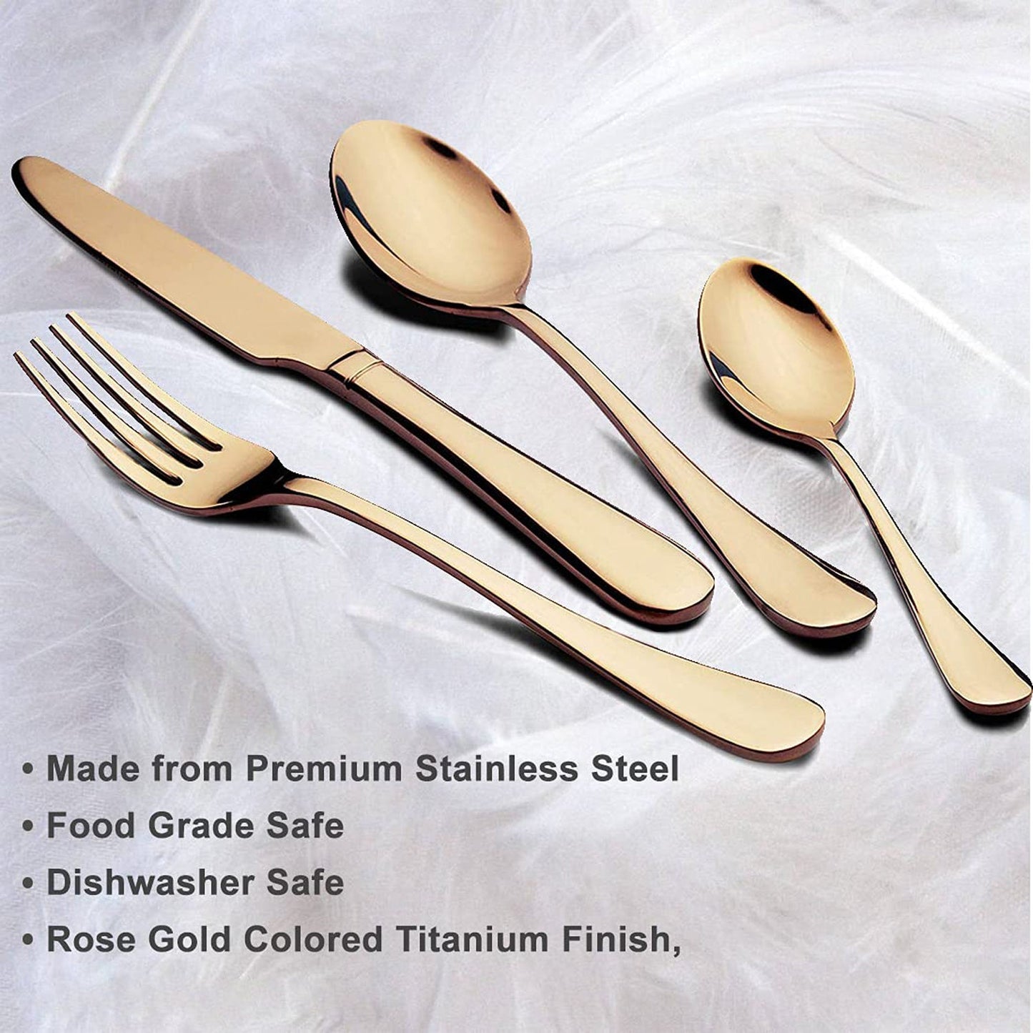 Kitchen Tableware  Flatware Sets Kitchen Forks Spoons With Gift Box (24 Pcs Set)