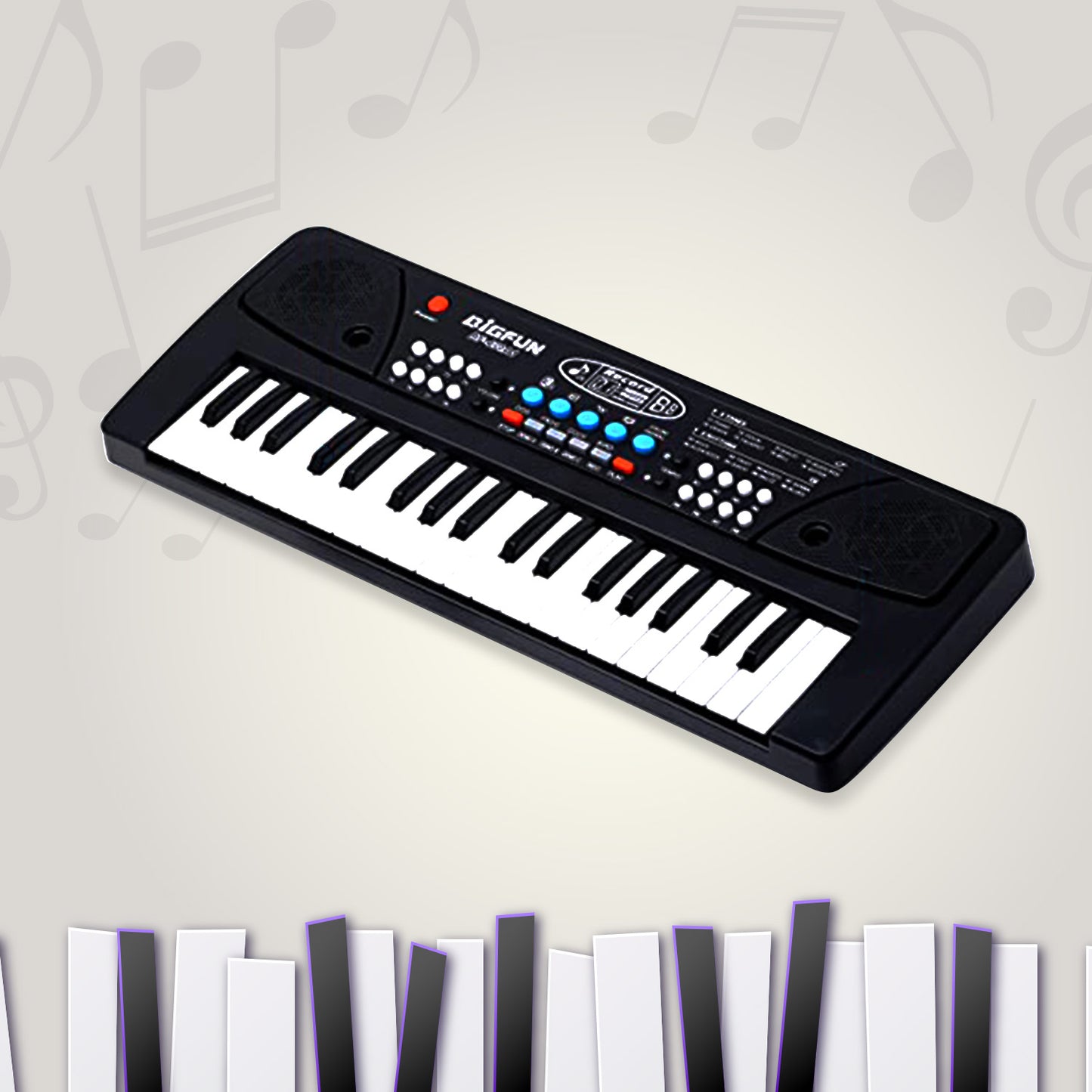 4515 Piano Musical Keyboard With Mic 37 Music Key Keyboard For Kids Toy