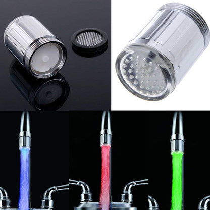 Multi Colors Changing Led Light Stream Faucet Tap Adapter (1 Pc)