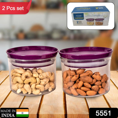 5551 Air Tight  Unbreakable Kitchen Jar Set Food Storage Containers For Dry Fruits Spices Snacks Pulses