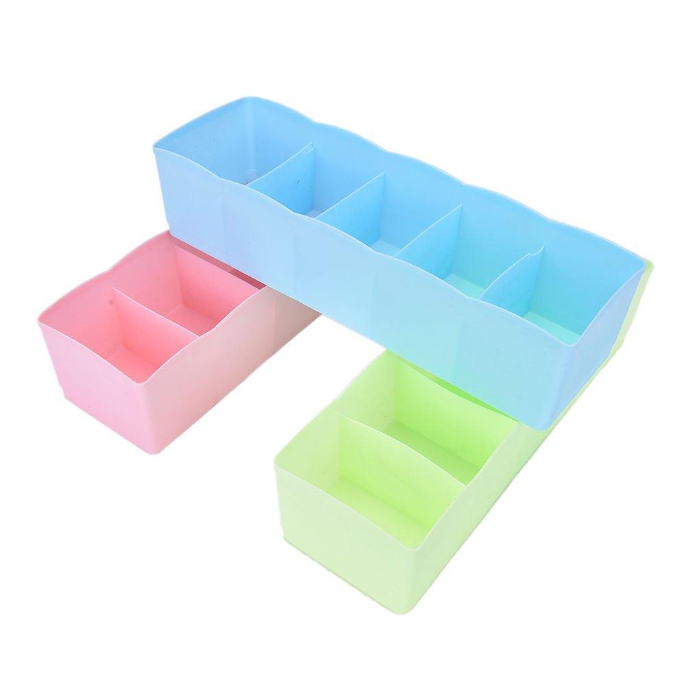 235 5-compartments Sockshandkerchiefunderwear Storage Box Socks Drawer Closet Organizer Storage Boxes (Pack Of 2)