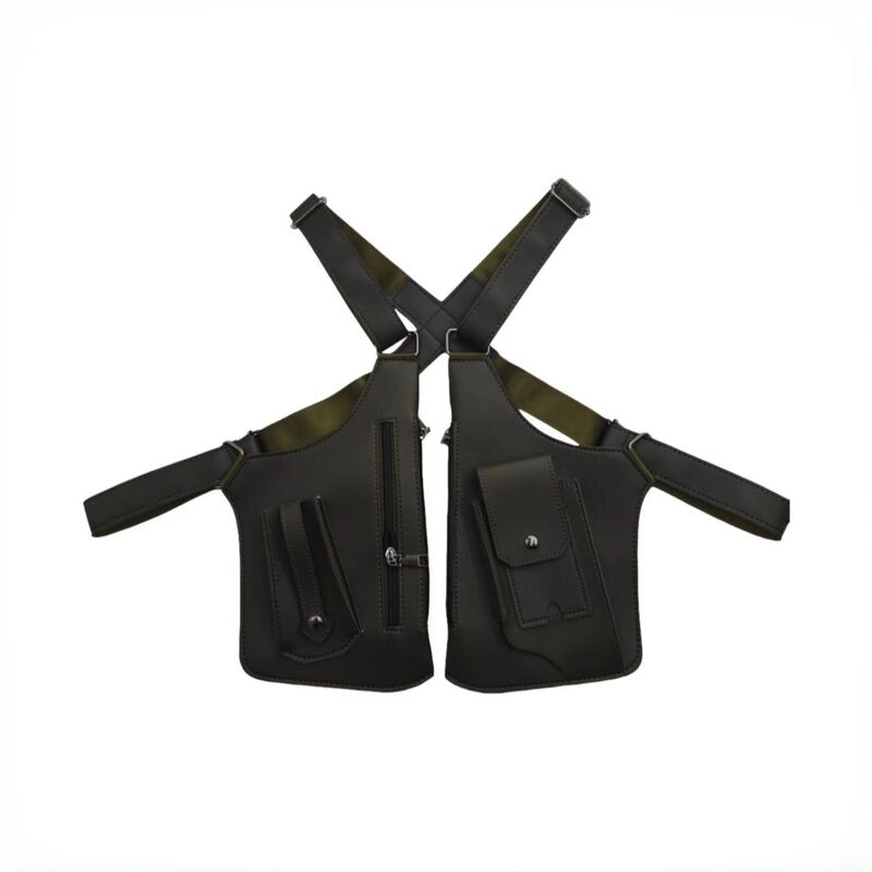 Anti-Theft PU Leather Underarm Bag - Crossbody Chest Sling Bag with Hidden Pocket & Adjustable Strap