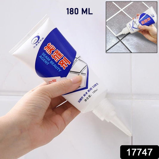 17747 Waterproof Tile Gap  Crack  Grout Filler Water-resistant Silicone Sealant For Diy Home Sink Gaps  Tiles Gaps  Grouts Repair Filler Tube For Home Office Bathroom Toilets Kitchen (180 Ml)