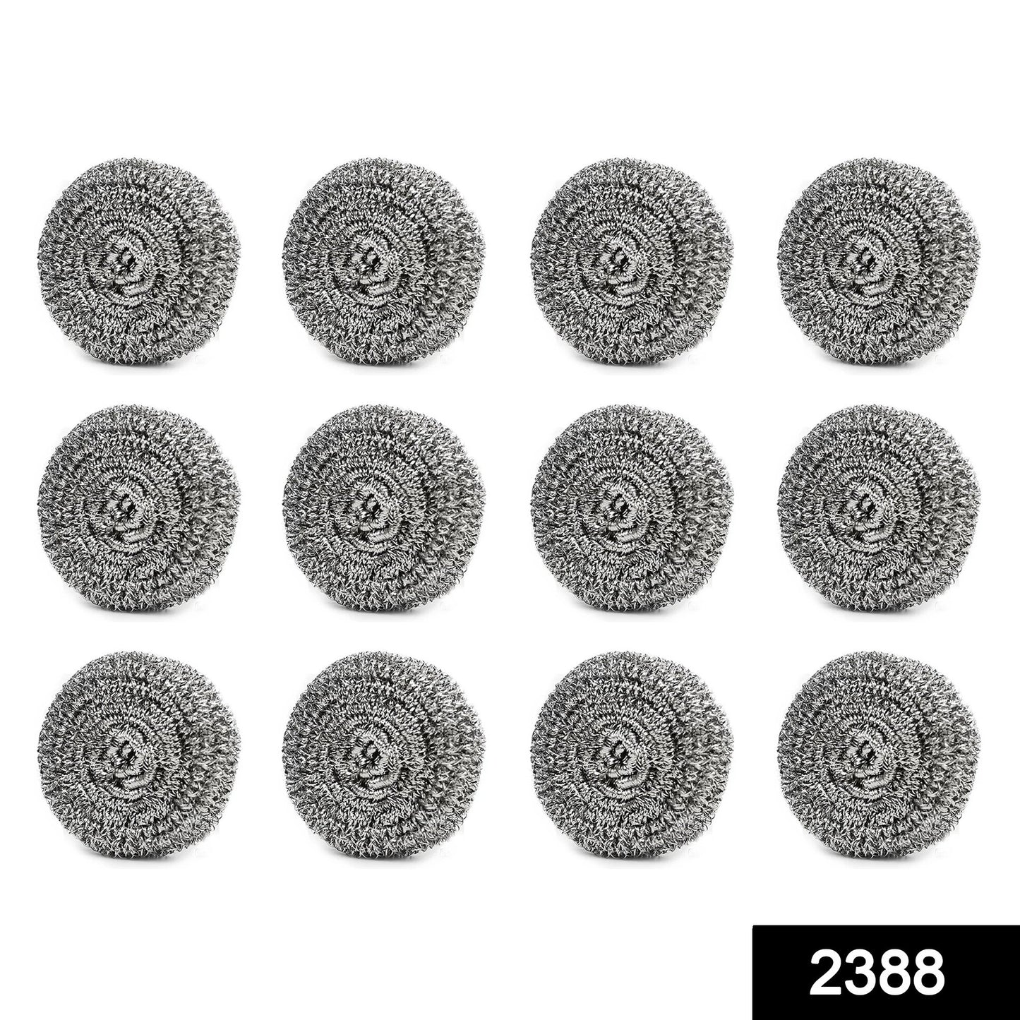 2388 Round Shape Stainless Steel Ball Scrubber (Pack Of 12)