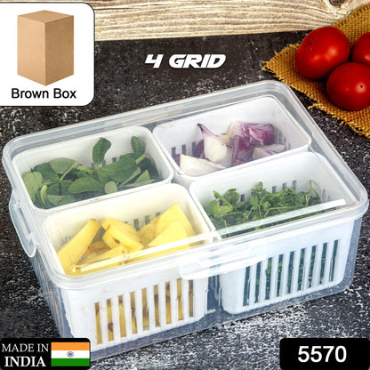 Fridge Storage Boxes Freezer Storage Containers Container For Kitchen Storage Set Storage In Kitchen Vegetable Storage Draining Crisper Refrigerator Food Box (1 Pc)